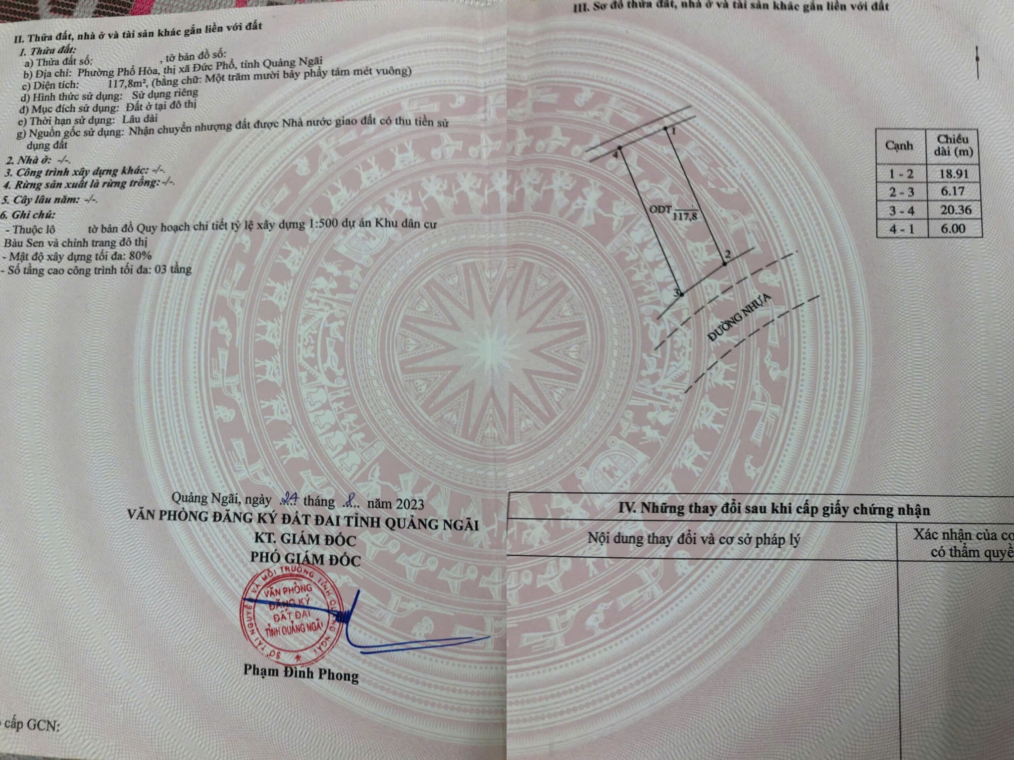 Đất nền KDC Bàu Sen